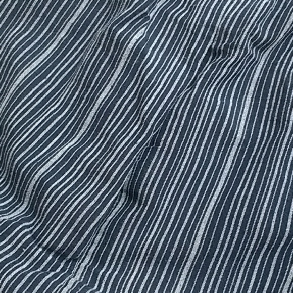 GAP Navy Blue Vertical Stripe Cotton Linen Skirt - Picture 5 of 7